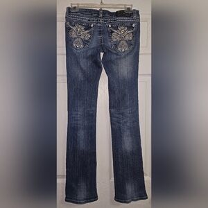 Grace in LA Boot Cut Jeans with Embellished Pockets